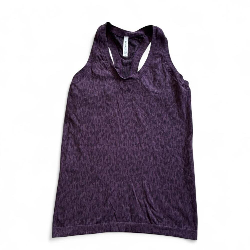 Athleta Purple leopard print racerback tank top Womem XS